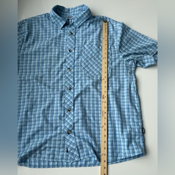 Alaskan Hardgear Blue Plaid Relaxed Fit Short Sleeve Outdoor Button Up Men’s XL - Picture 6 of 7